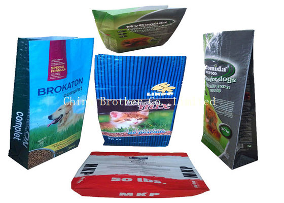Sugar / Salt Pp Woven Fabric Bags , Bopp Laminated Recycled Woven Polypropylene Bags