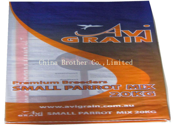 Water Resistance BOPP Laminated PP Woven Bags Circular Construction For Animal Foods