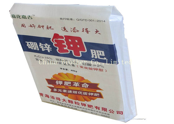 Water Resistance BOPP Laminated PP Woven Bags Circular Construction For Animal Foods