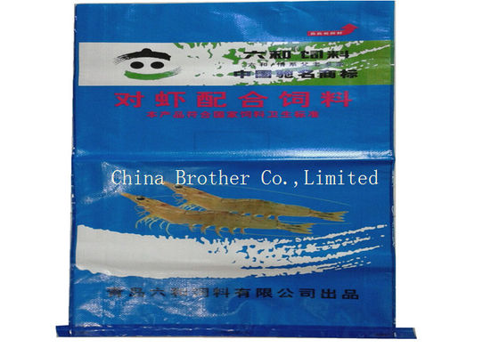 50kg PP Woven Livestock Feed Bags , Laminated Flour BOPP Printed Bags