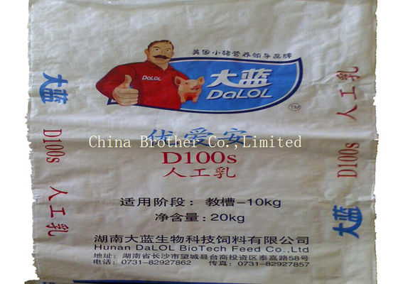 Tube Shape 25KG BOPP Laminated PP Woven Bags Recyclable For Flour Packaging