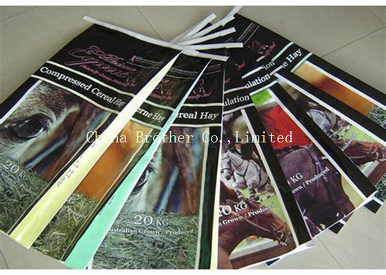 Durable Bopp Woven Polypropylene Feed Bags Food Grade 50kg For Animal Feed