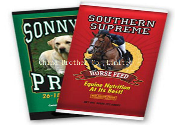 Food Grade Horse Poly Woven Feed Bags , Recycled Woven Polypropylene Bags