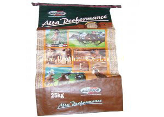 Breathable Durable Woven Polypropylene Feed Bags 30kg Load Bopp Lamination