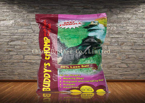 Thick Woven Polypropylene Feed Bags Bopp Laminated Sacks For Pig Feed