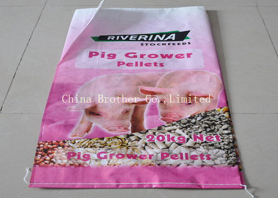 Single Folded Empty Animal Feed Bags , Chicken Feed Polypropylene Bulk Bags
