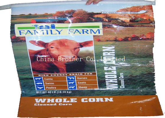Bopp Laminated PP Woven Horse Feed Bag Custom Packing For Animal Feed