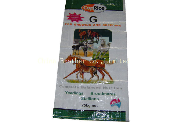 Durable Flexo Printed Animal Feed Bags , Fertilizer Woven Pp Sacks For Seed