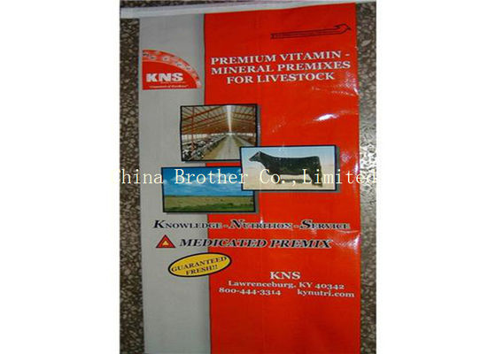 Durable Flexo Printed Animal Feed Bags , Fertilizer Woven Pp Sacks For Seed