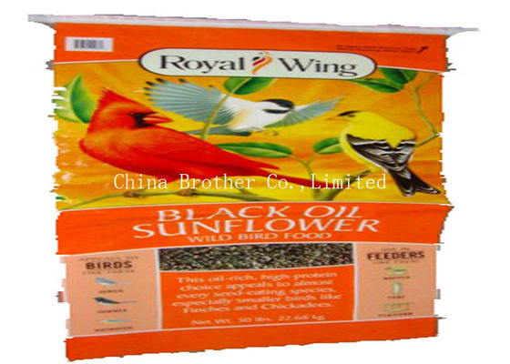 Woven Polypropylene Poly Feed Bags With Customized Printing 25kg - 50kg