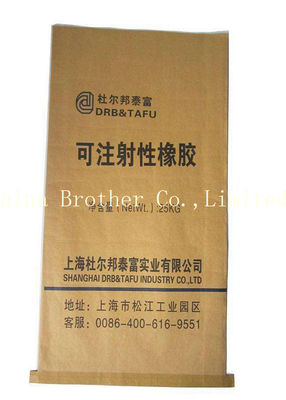 Lightweight Paper Valve Bags , Industrial Paper Bags For Packing Cement