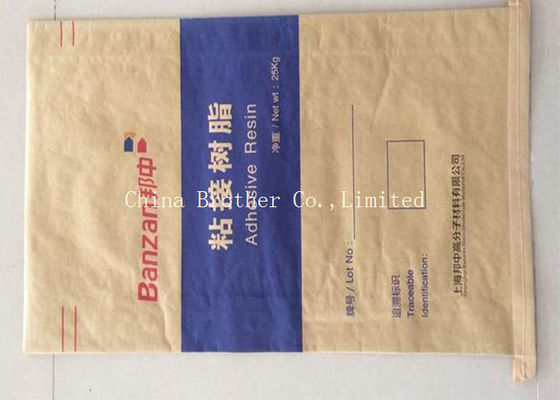 Waterproof Pasted Valve Multiwall Paper Bags Disposable 25kg Flour Paper Sacks