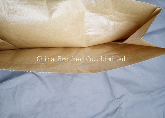 Biodegradable Brown Multiwall Paper Bags 50 Kg For Building Material
