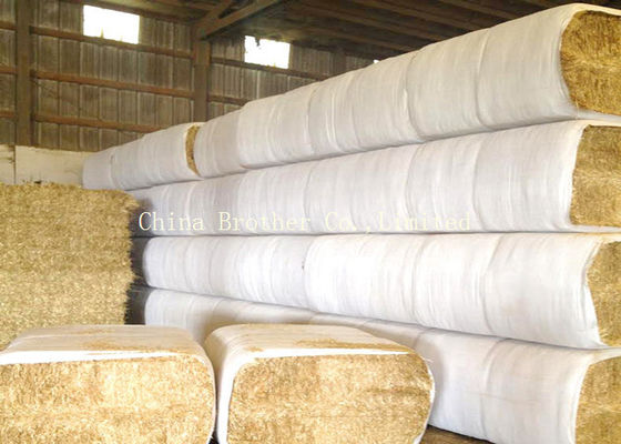 Woven Polypropylene Hay Cover Tarps , Non Toxic Hay Bale Storage Bag 60Gsm - 120Gsm Density