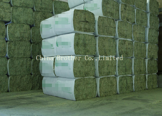 White PP Woven Hay Bale Stack Covers 150gsm , Woven Polypropylene Hay Bale Fabric