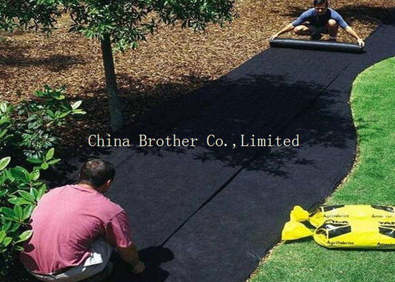 Fertilizer PP Woven Ground Cover Fabric , Agriculture Garden Weed Control Matting