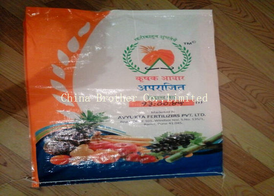 Industrial Fertilizer Packaging Bags Plain Surface Dealing Non - Delaminating Packaging