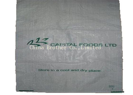 Customized Film Coated PP Woven Sack Bags 10KG / 25KG For Flour Packaging