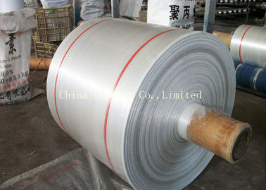 White Laminated PP Woven Fabric Roll Waterproof Breathable Gravure Printing