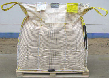 Durable Solid Fibc Jumbo Big Bag , Sand / Cement Jumbo Bag Plain Stitching