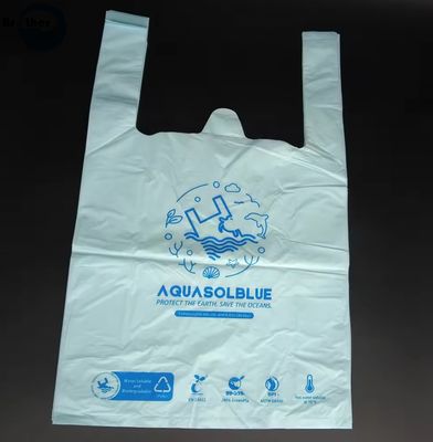 Custom Recyclable Printed Shopping Vest Plastic Sack Poly Carrier Bag T Shirt Bag