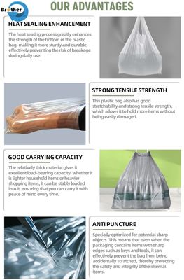 Environmentally Friendly Heavy Duty LDPE HDPE Thank You Vest Carrier Plastic Bags / T-Shirt Plastic Bag for Supermarket