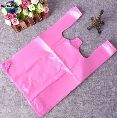 Environmentally Friendly Heavy Duty LDPE HDPE Thank You Vest Carrier Plastic Bags / T-Shirt Plastic Bag for Supermarket
