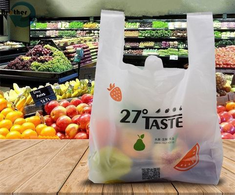 Wholesale High Quality Reusable Waterproof LDPE Packaging Plastic T-Shirt Bag for Shopping