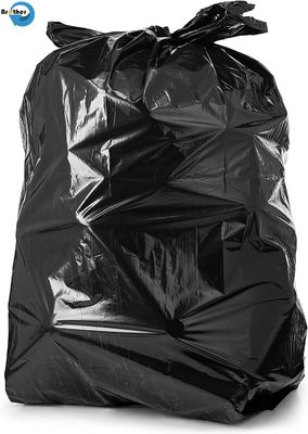 Black Fold Heavy Duty Trash Bag Disposable Plastic Garbage Bag