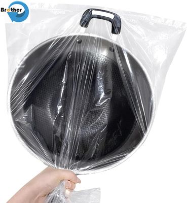 Dust Waterproof PE Flat Top Open Clear Poly Bag Large Plastic Bags for Packing Clothing Packaging Storage Gift Bag