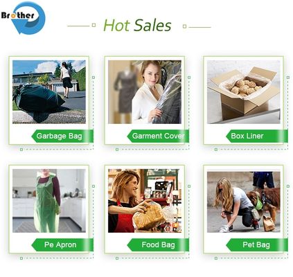 Customized Transparent, Reusable, Biodegradable Vegetables, Fruits, Meat, Grains, Nuts, Sugar Supermarket Shopping Packaging, Flat Pocket Bag Rolls