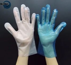 Factory Direct HDPE Disposable Gloves Transparent Thick PE Gloves for Food Catering Baking Beauty Hairdressing