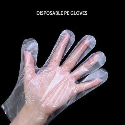 HDPE Gloves Food-Grade Disposable Vinyl Gloves Medium PE Material Leak-Free and All-Season Protective Cartons of 100 Gloves