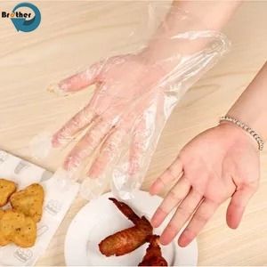 HDPE Gloves Food-Grade Disposable Vinyl Gloves Medium PE Material Leak-Free and All-Season Protective Cartons of 100 Gloves