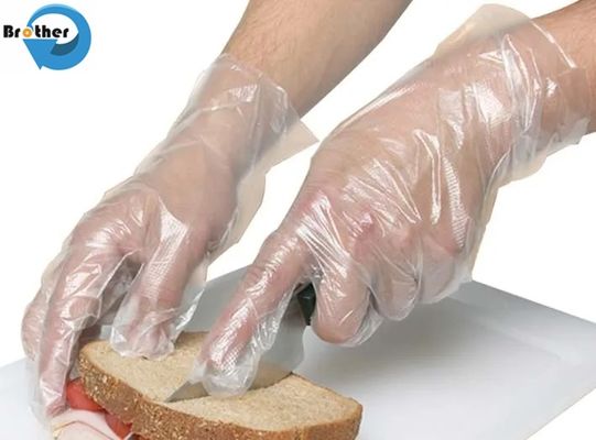 Wholesale Disposable HDPE Plastic Gloves for Food Packaging Transparent Film Thickened PE Gloves