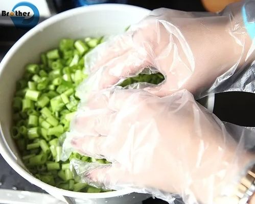 Clear HDPE LDPE Plastic Gloves Food Safe Latex-Free and Powder-Free for Cooking Food Prep Household Cleaning Exam Use