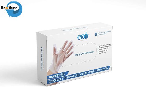 Clear HDPE LDPE Plastic Gloves Food Safe Latex-Free and Powder-Free for Cooking Food Prep Household Cleaning Exam Use
