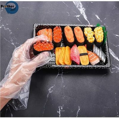 Clear HDPE LDPE Plastic Gloves Food Safe Latex-Free and Powder-Free for Cooking Food Prep Household Cleaning Exam Use