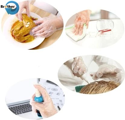 Factory Direct Disposable Plastic Gloves Transparent Thick PE Gloves Food Catering Beauty Hairdressing Packaging Printing