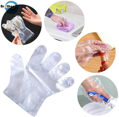Factory Direct Disposable Plastic Gloves Transparent Thick PE Gloves Food Catering Beauty Hairdressing Packaging Printing