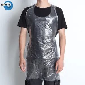 Customizable Disposable PE Plastic Aprons for Food and Household Use Options Customized Length Thickness Size Color Printing