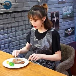 Heavy Duty Disposable Plastic Aprons Pack 50 Durable Strong Protection for Clothing Stains in Kitchen Cooking & Cleaning