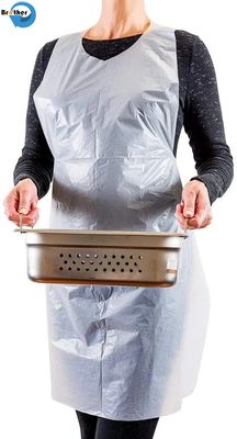 Wholesale Customized Food Grade Disposable Plastic Aprons HDPE/LDPE Apron for Kitchen or Bakery