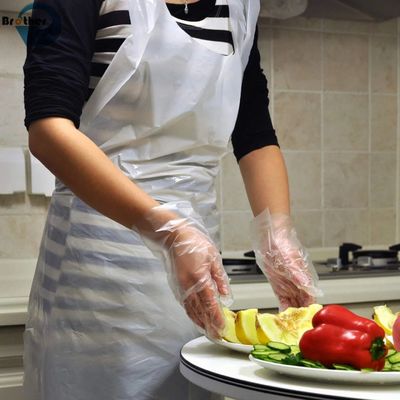 Customizable Disposable Plastic Aprons HDPE LDPE CPE Options Roll Pack or Color Box Pack