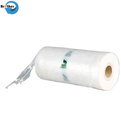 Printed Clear Virgin Material Plastic Food Grade Plastic LDPE Bread Packaging Bags with Ties on Roll