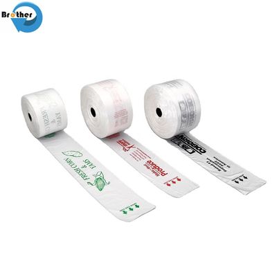 Wholesale Customized Printing or Clear Biodegradable Produce Bags with Paper Core in Supermarket