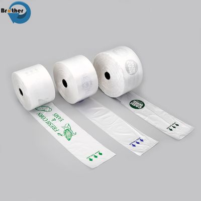 Printed Clear Virgin Material Plastic Food Grade Plastic LDPE Bread Packaging Bags with Ties on Roll