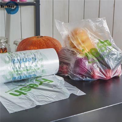 Custom Logo Storage Hand Food Pouch Plastic Produce Bag on Roll Food Storage Bag