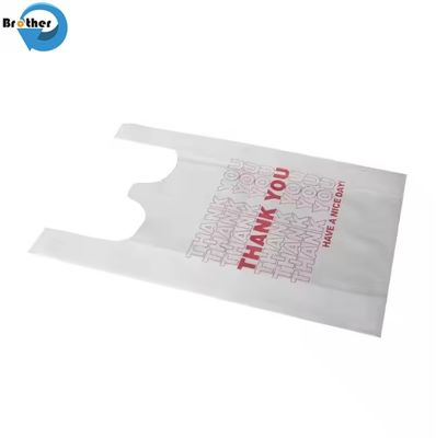 Supermarket T-Shirt Plastic Take-out Bags Custom Wholesale Plastic Shopping Bags Large Thank You Bags