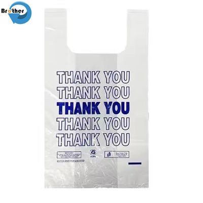 Supermarket T-Shirt Plastic Take-out Bags Custom Wholesale Plastic Shopping Bags Large Thank You Bags